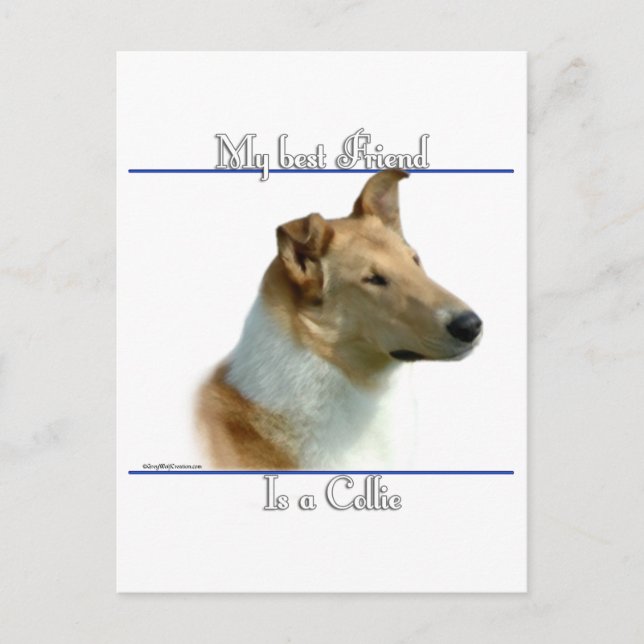 Carte Postale Smooth Collie Best Friend 2 (Devant)