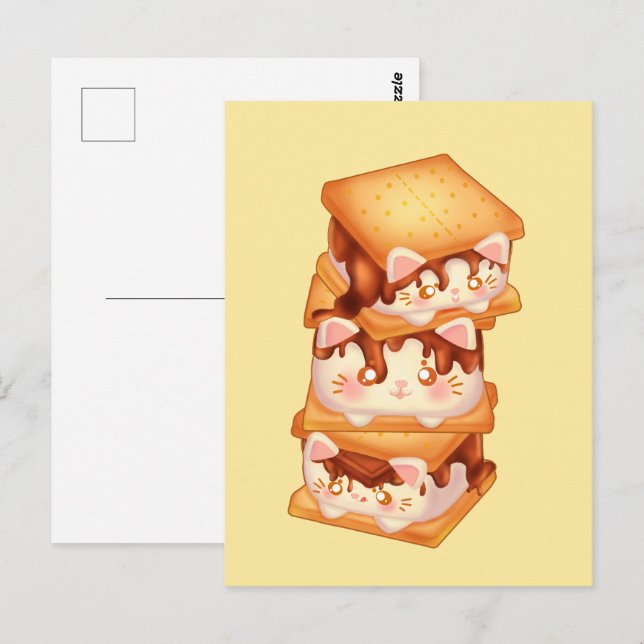 Carte Postale S'more Chocolate Cats (Devant / Derrière)