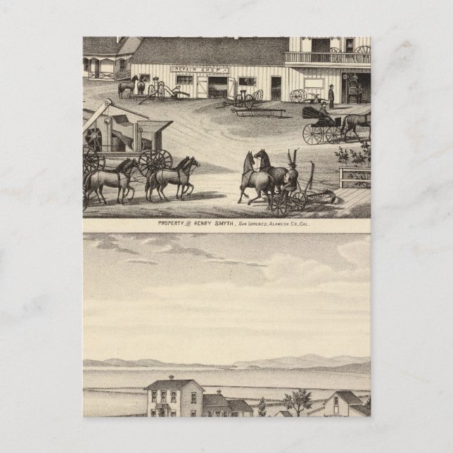 Carte Postale Smyth, propriétés Adams (Devant)