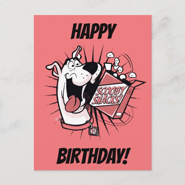 Carte Postale Snacks Scooby Doo demi-teinte Scooby (Devant)