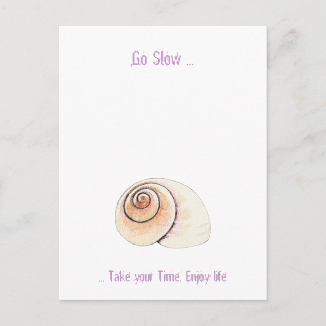 Carte postale Snail Go Slow (Devant)