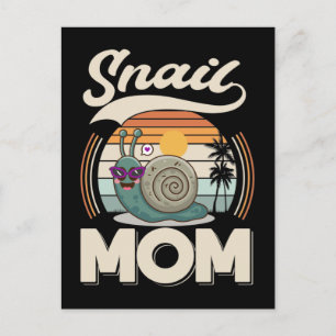 Carte Postale Snail Mama Gardening Snail Lover