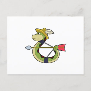 Carte Postale Snake as Archer with Bow & Arrow