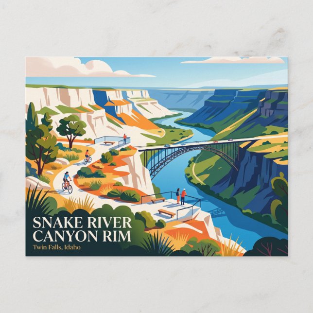 Carte Postale Snake River Canyon Rim Idaho (Devant)