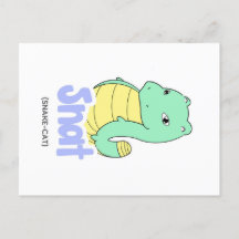 Carte postale Snat (Serpent + Chat)