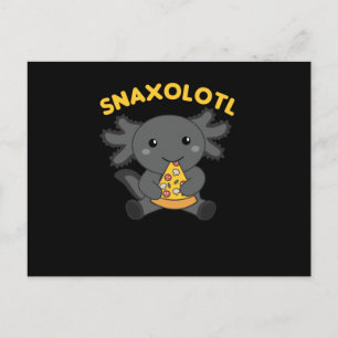 Carte Postale Snaxolotl Axolotl Lover Cute Animaux Pizza