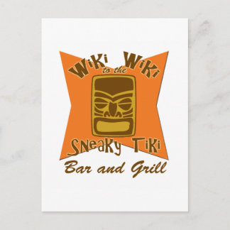 Carte Postale Sneaky Tiki Bar and Grill Vertical Post Card