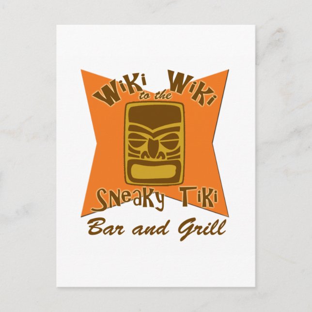 Carte Postale Sneaky Tiki Bar and Grill Vertical Post Card (Devant)