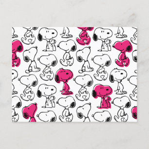 Carte Postale Snoopy Black & Magenta Motif