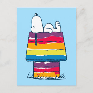 Carte Postale Snoopy Rainbow Dog House