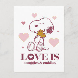 Carte Postale Snoopy & Woodstock - L'amour c'est des lunettes et
