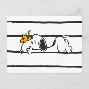 Carte Postale Snoopy & Woodstock   Smile Giggle Laugh