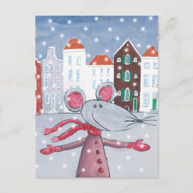 Carte Postale Snow Mouse (Devant)