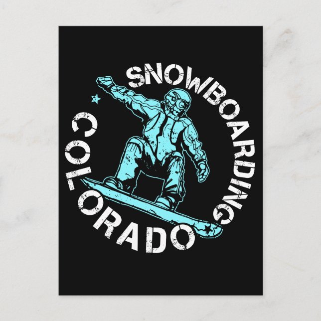 Carte Postale Snowboard Colorado Snowboard Souvenir (Devant)