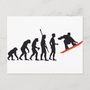 Carte Postale snowboard évolution