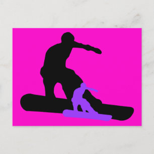 Carte Postale snowboard : ombrage