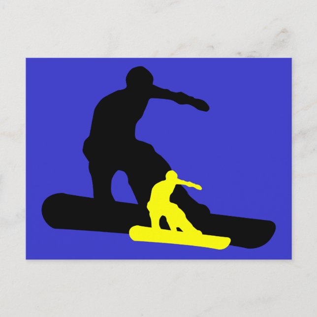 Carte Postale snowboard : ombrage (Devant)