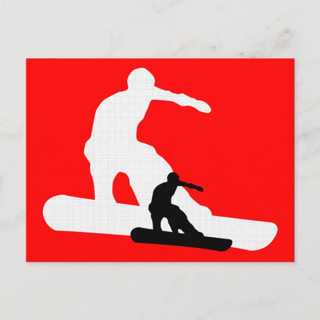 Carte Postale snowboard : ombrage (Devant)