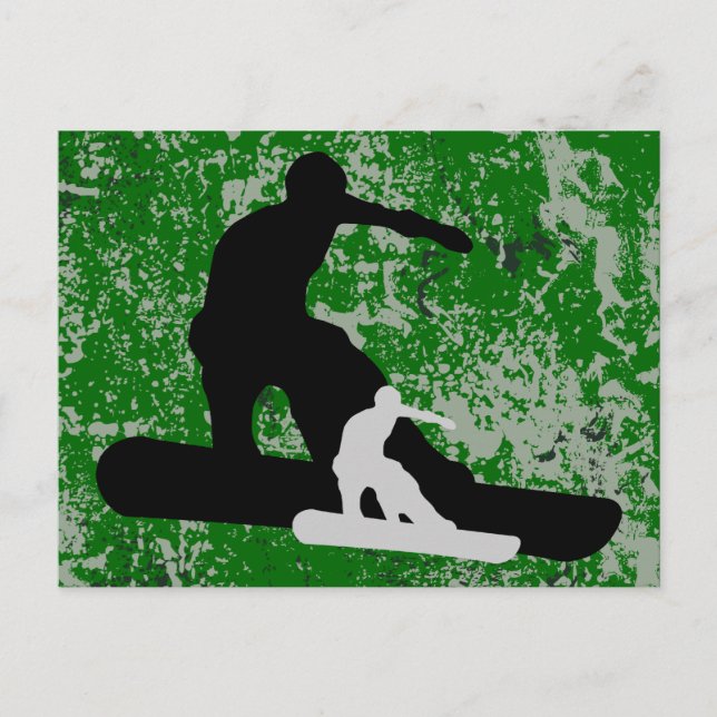 Carte Postale snowboard : ombrage (Devant)