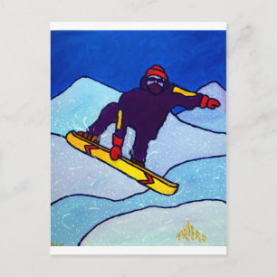 Carte Postale Snowboard par Piliero