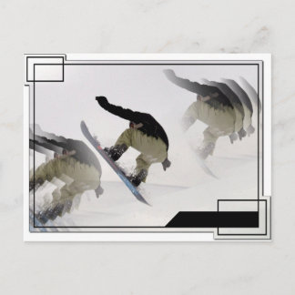 Carte postale Snowboard Rails