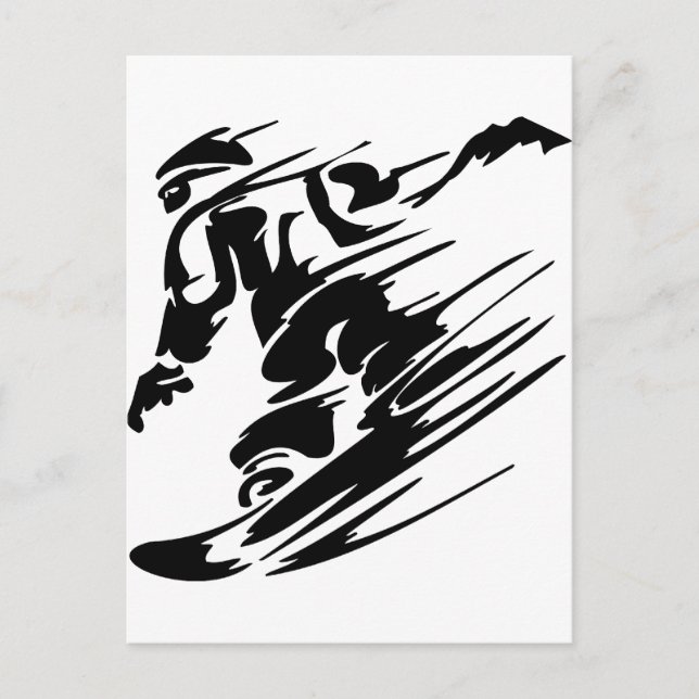 Carte Postale Snowboard Sports extrêmes (Devant)