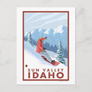 Carte Postale Snowboarder Scene - Sun Valley, Idaho
