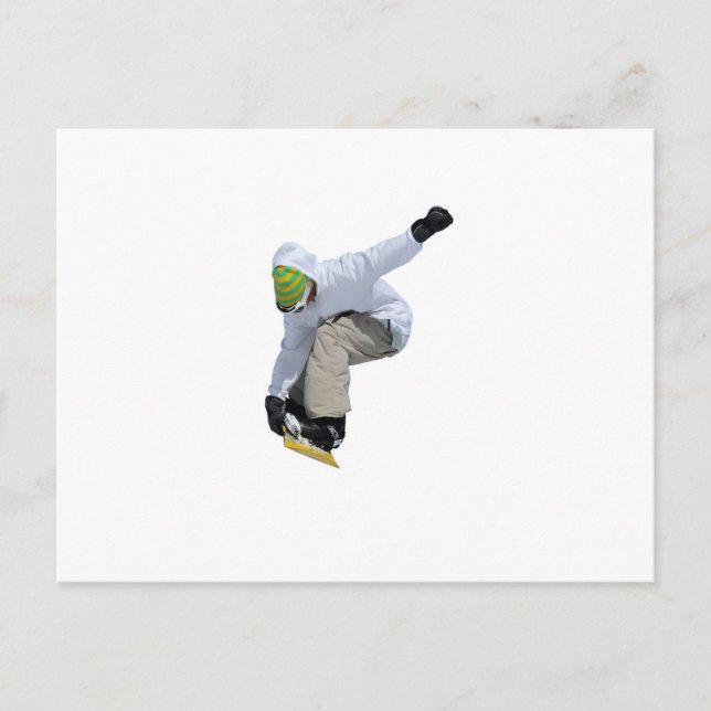 Carte Postale snowboardeur (Devant)