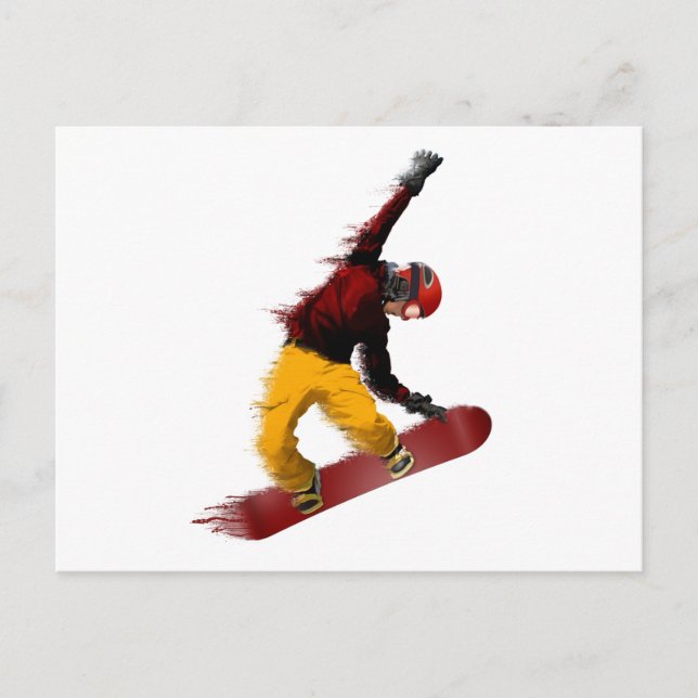 Carte Postale Snowboardeur (Devant)