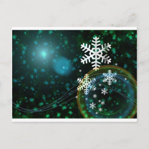 Carte Postale Snowflake numérique Nature Hiver Paix Aimer Destin