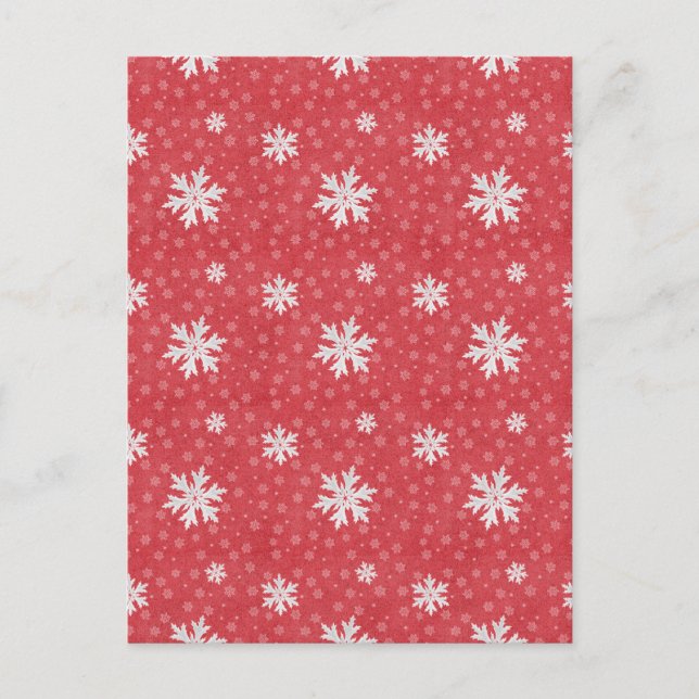 Carte Postale Snowflakes à l'invitation de Noël (Devant)