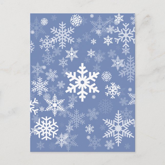 Carte Postale Snowflakes Personnaliser graphique Arrière - plan  (Devant)