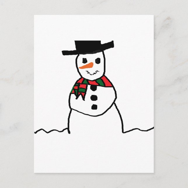 Carte Postale Snowman (Devant)