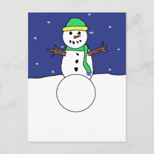 Carte postale Snowman