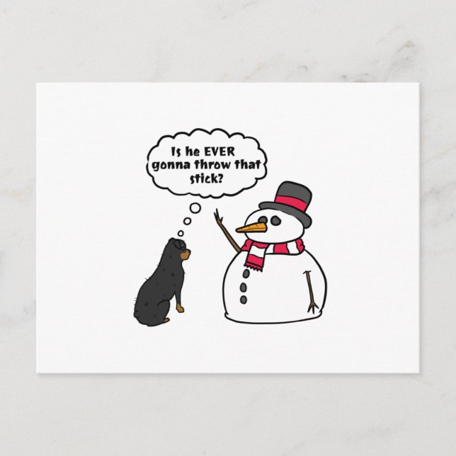 Carte Postale Snowman (Devant)