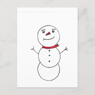 Carte Postale Snowman