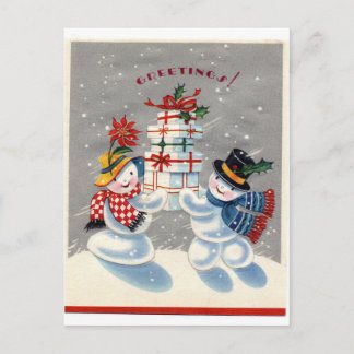 Carte Postale Snowman