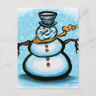 Carte Postale Snowman