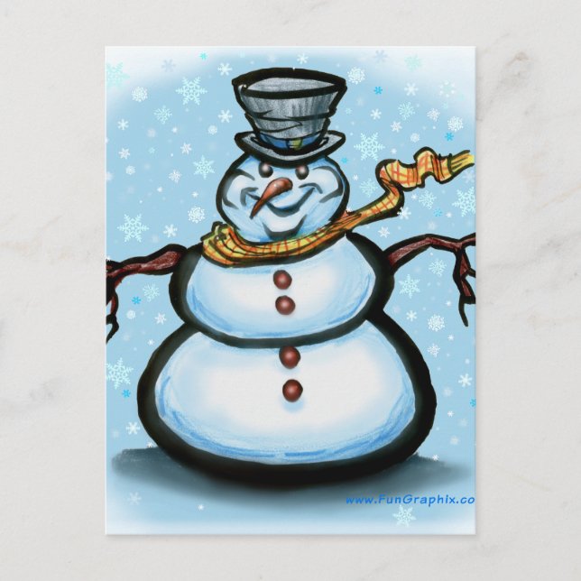 Carte Postale Snowman (Devant)