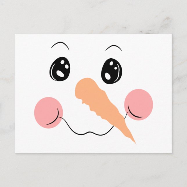 Carte postale Snowman Face (Devant)