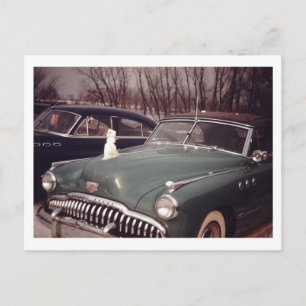 Carte Postale Snowman Hood Ornament 1950 Retro Vintage