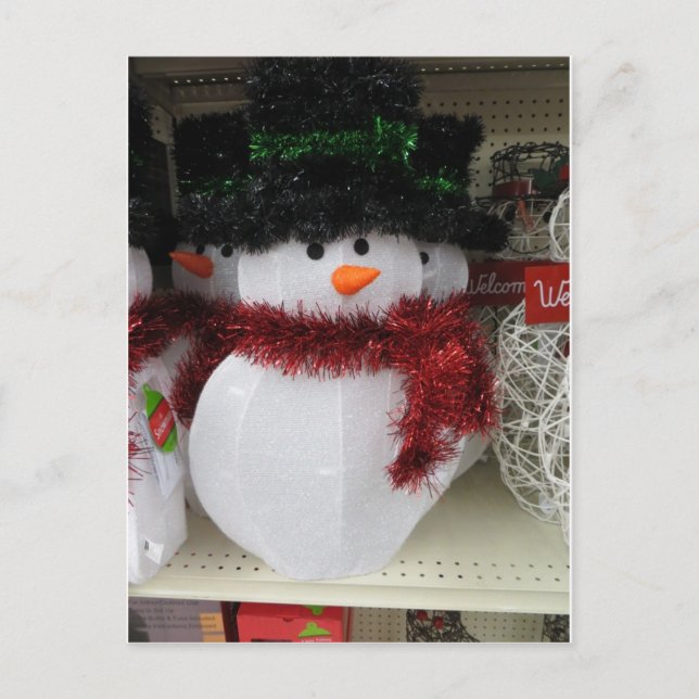 Carte Postale Snowman incliné (Devant)