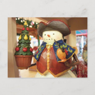 Carte Postale Snowman patriotique. Moulage d'économies