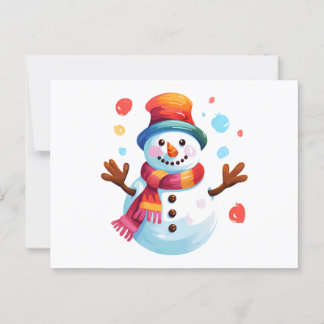 Carte Postale Snowman - Snowman gai pour Noël