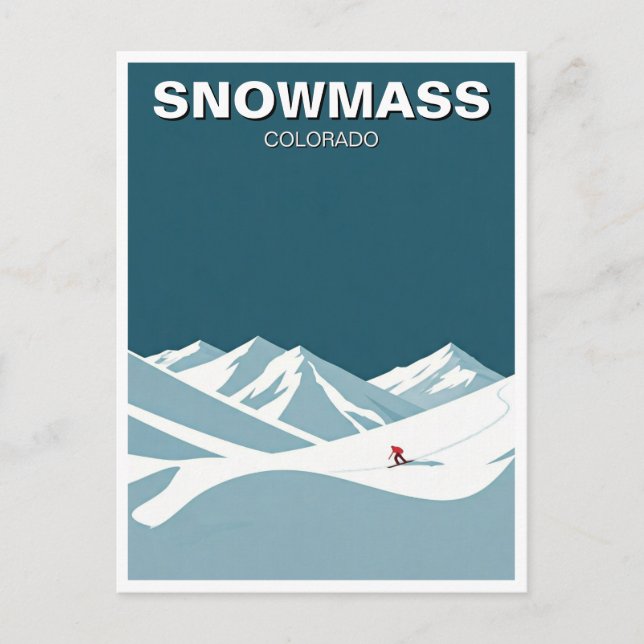 Carte Postale Snowmass Colorado Ski (Devant)