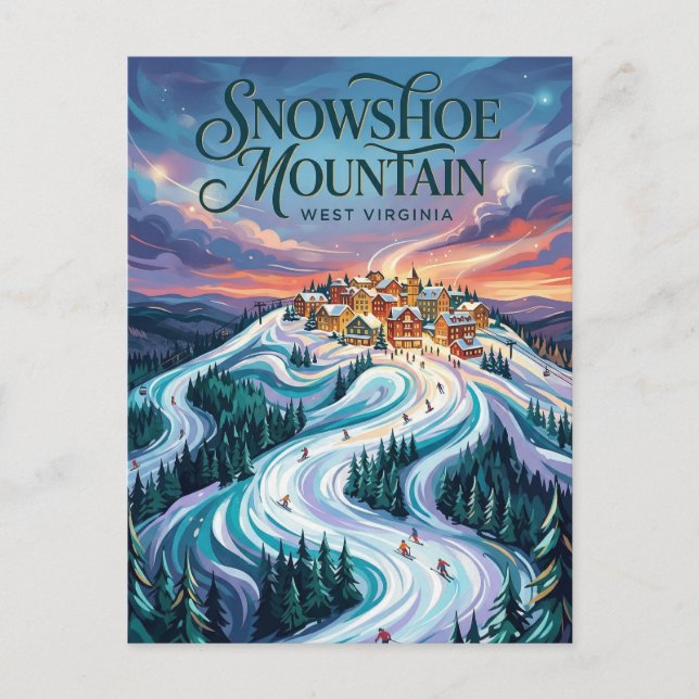 Carte Postale Snowshoe Mountain Virginie-Occidentale (Devant)