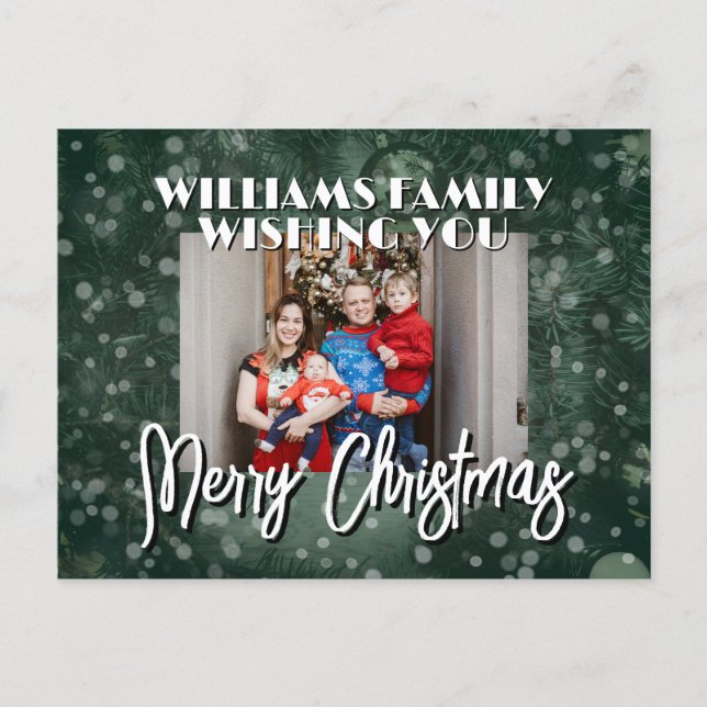 Carte Postale Snowy family picture Christmas (Devant)