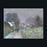 Carte Postale Snowy Path à Argenteuil<br><div class="desc">Une des scènes d'hiver de Claude Monet peintes à Argenteui France. Dans ce tableau,  les gens marchent sur un chemin enneigé vers la ville.</div>