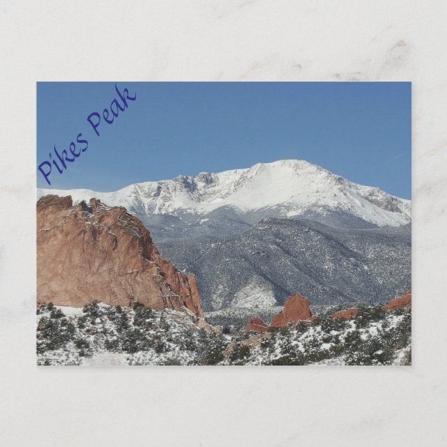 Carte postale Snowy Pikes Peak (Devant)