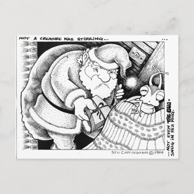 Carte Postale Snug comme un bug dans un tapis (Devant)